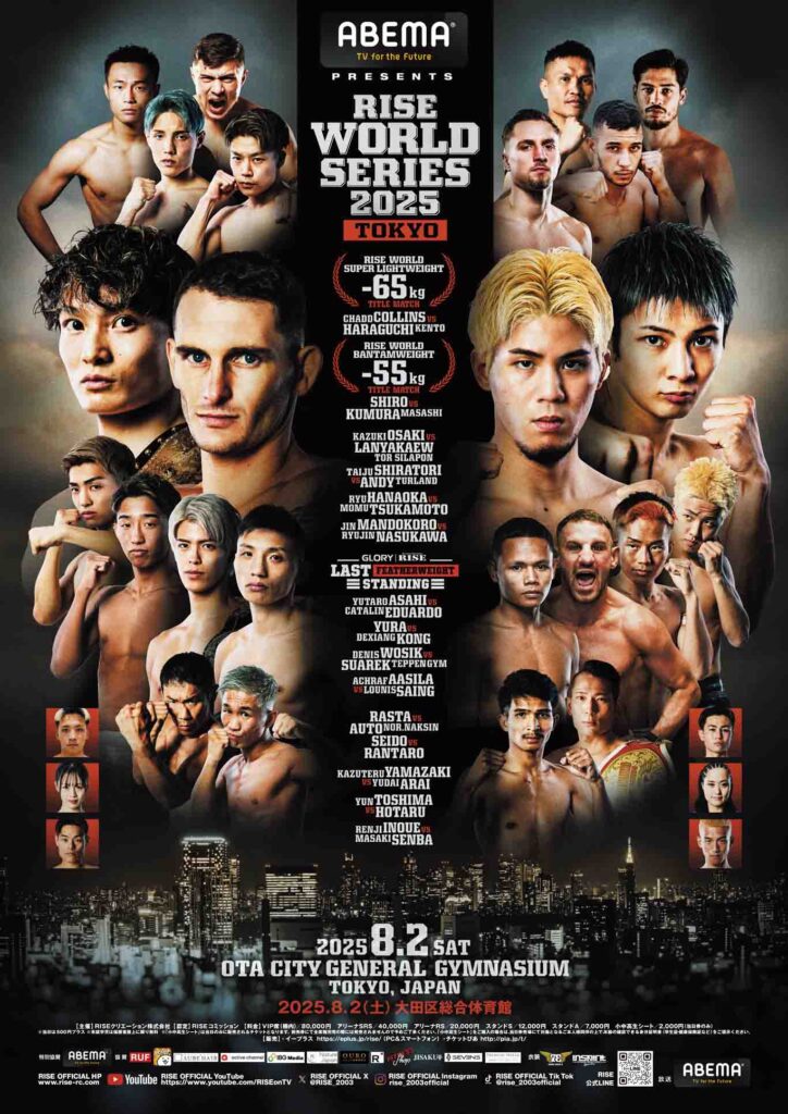 『ABEMA presents RISE WORLD SERIES 2025 TOKYO』全試合の勝敗予想企画をスポーツ予想アプリ「なんドラ」で開催 ！ 〜メイン、セミファイナルと豪華ダブル世界タイトルマッチ！〜